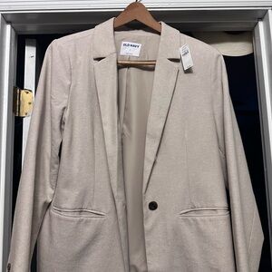 Old Navy Linen Light Tan Blazer NWT